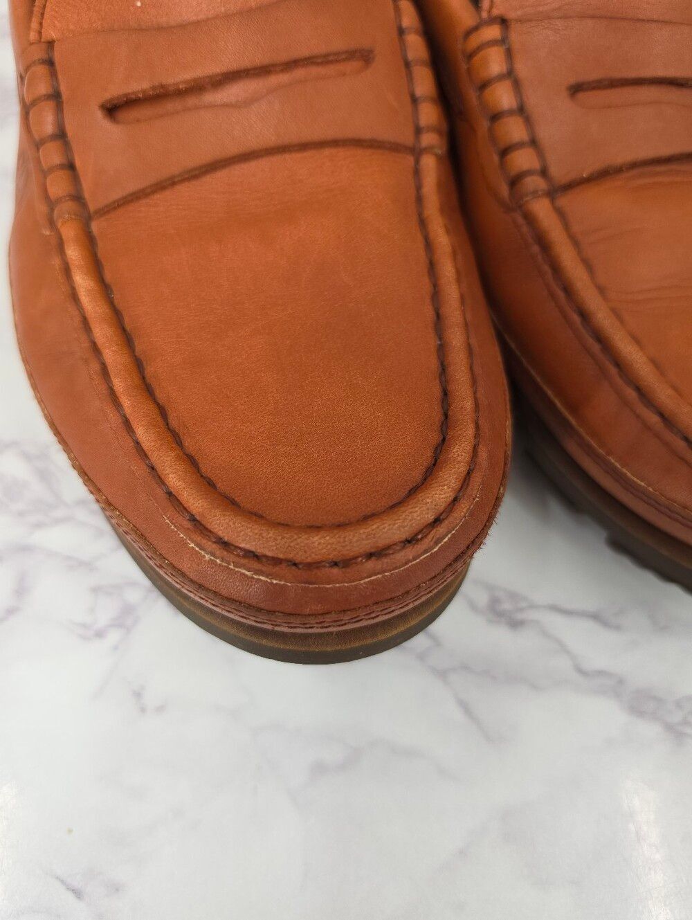 Mephisto Ralyx Air Relax Mens Brown Caoutchouc Leather Penny Loafers - Picture 9 of 14